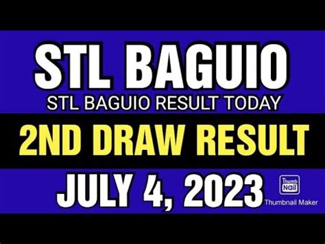 stl baguio result today 3pm